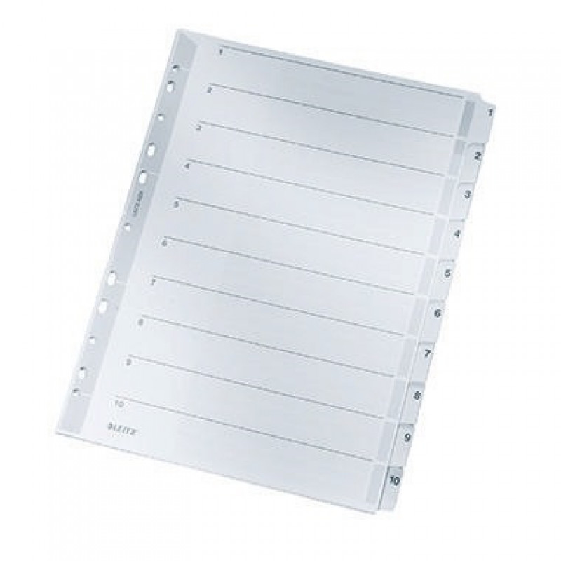 Leitz Register 43240000 DIN A4 1-10 volle Höhe 160g Karton grau Leitz Register 43240000 DIN A4 1-10 volle Höhe 160g Karton grau