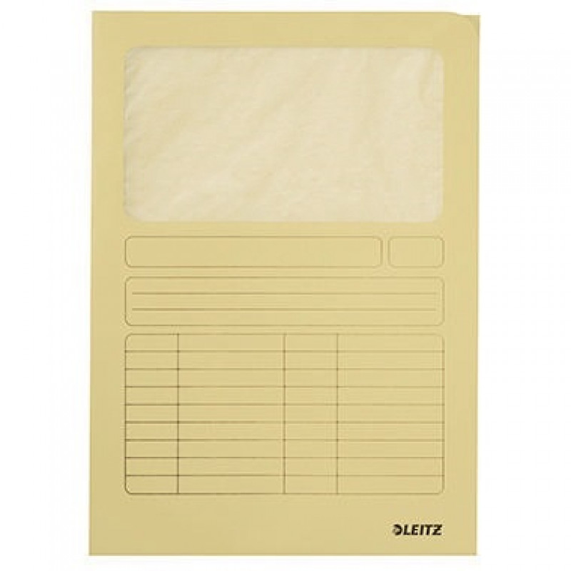 Leitz Sichtmappe 39500015 DIN A4 oben/rechts offen Karton gelb Leitz Sichtmappe 39500015 DIN A4 oben/rechts offen Karton gelb