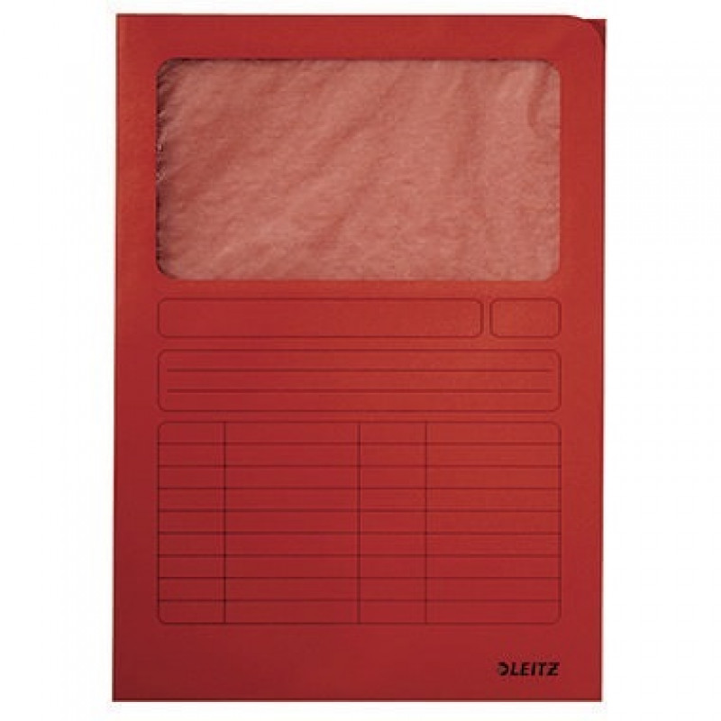 Leitz Sichtmappe 39500025 DIN A4 oben/rechts offen Karton rot Leitz Sichtmappe 39500025 DIN A4 oben/rechts offen Karton rot