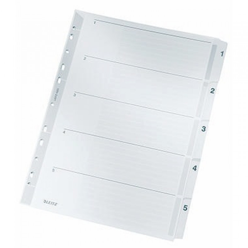 Leitz Register 43230000 DIN A4 1-5 volle Höhe 160g Karton grau Leitz Register 43230000 DIN A4 1-5 volle Höhe 160g Karton grau