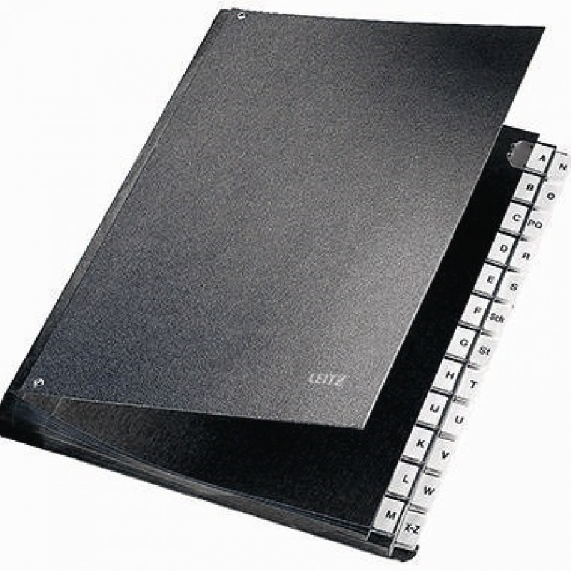 Leitz Pultordner 59240095 DIN A4 A-Z 24Fächer Graupappe schwarz Leitz Pultordner 59240095 DIN A4 A-Z 24Fächer Graupappe schwarz