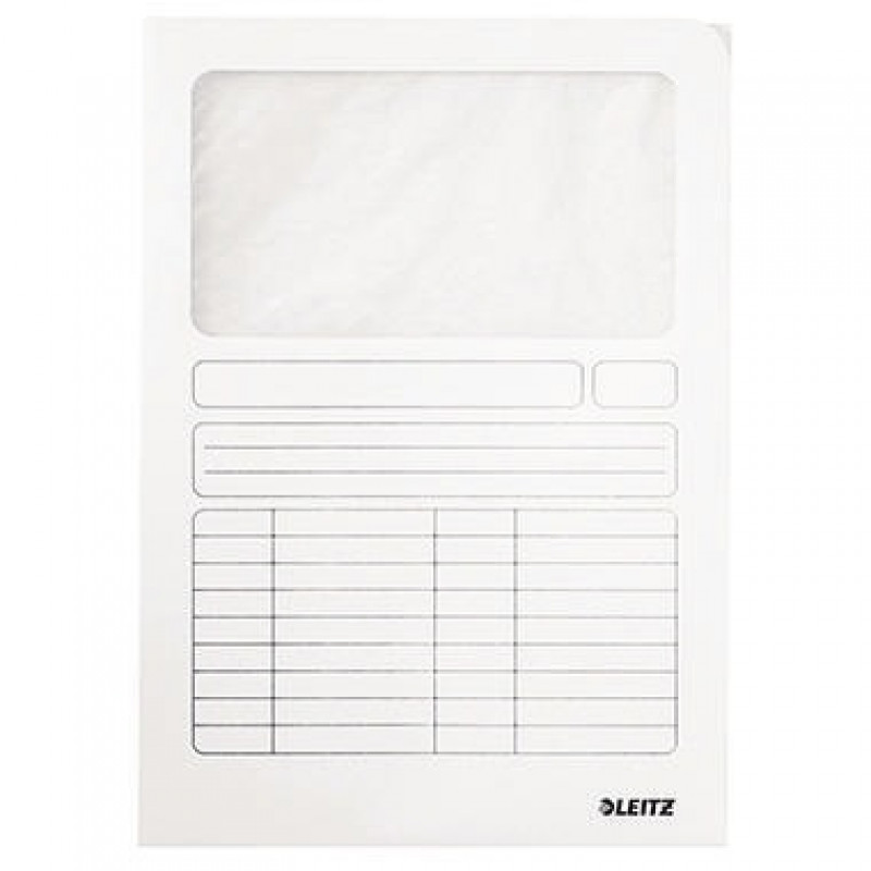 Leitz Sichtmappe 39500001 DIN A4 oben/rechts offen Karton weiß