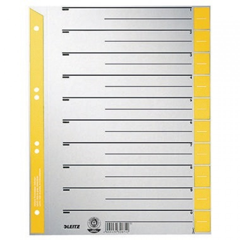 Leitz Trennblatt 16520015 DIN A4 230g Karton gelb Leitz Trennblatt 16520015 DIN A4 230g Karton gelb
