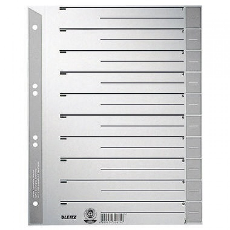 Leitz Trennblatt 16520085 DIN A4 230g Karton grau Leitz Trennblatt 16520085 DIN A4 230g Karton grau