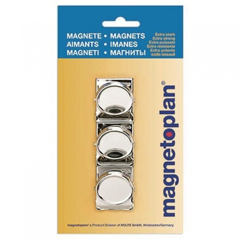 magnetoplan Magnetclip 16670 35mm silber 3 St./Pack magnetoplan Magnetclip 16670 35mm silber 3 St./Pack