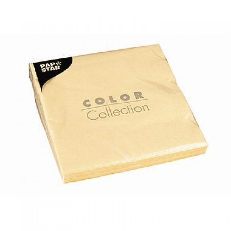 PAPSTAR Serviette 12434 33x33cm 3lagig creme 20 St./Pack. PAPSTAR Serviette 12434 33x33cm 3lagig creme 20 St./Pack.