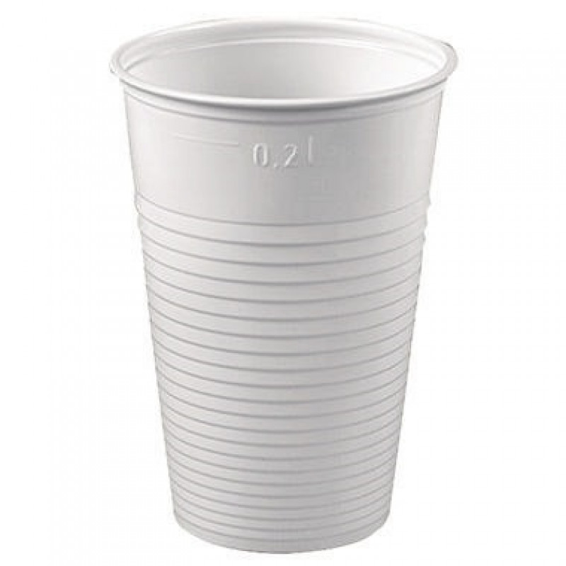 PAPSTAR Trinkbecher 12156 0,2l PP weiß 100 St./Pack. PAPSTAR Trinkbecher 12156 0,2l PP weiß 100 St./Pack.