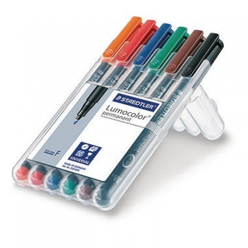 STAEDTLER Folienschreiber Lumocolor 318 WP6 0,6mm sortiert 6 St./Pack. STAEDTLER Folienschreiber Lumocolor 318 WP6 0,6mm sortiert 6 St./Pack.