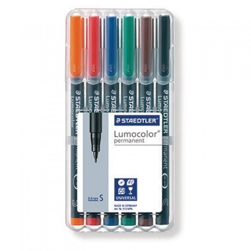 STAEDTLER Folienschreiber Lumocolor 313 WP6 0,4mm sortiert 6 St./Pack. STAEDTLER Folienschreiber Lumocolor 313 WP6 0,4mm sortiert 6 St./Pack.
