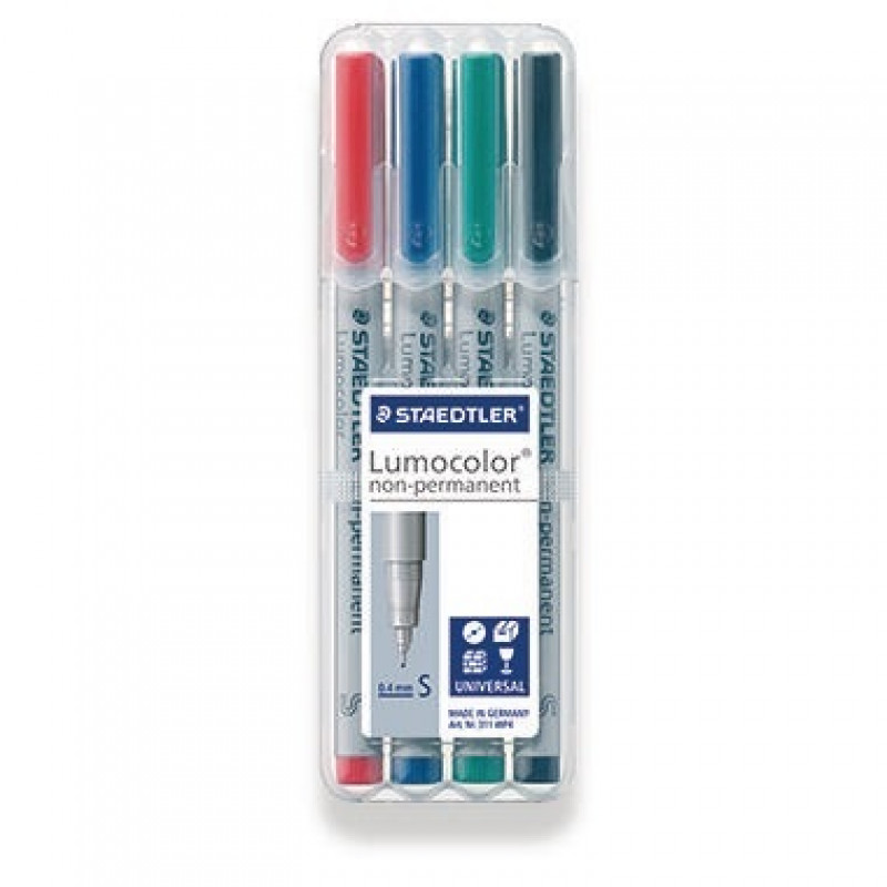 STAEDTLER Folienschreiber Lumocolor 311 WP4 0,4mm sortiert 4 St./Pack. STAEDTLER Folienschreiber Lumocolor 311 WP4 0,4mm sortiert 4 St./Pack.