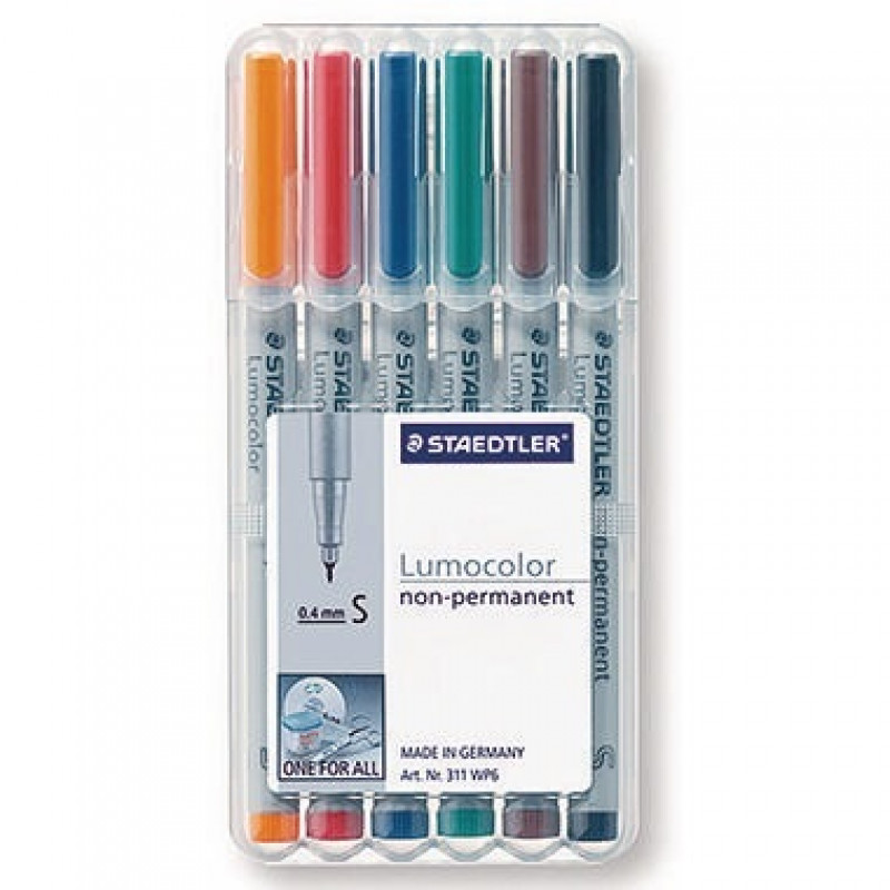 STAEDTLER Folienschreiber Lumocolor 311 WP6 0,4mm sortiert 6 St./Pack. STAEDTLER Folienschreiber Lumocolor 311 WP6 0,4mm sortiert 6 St./Pack.