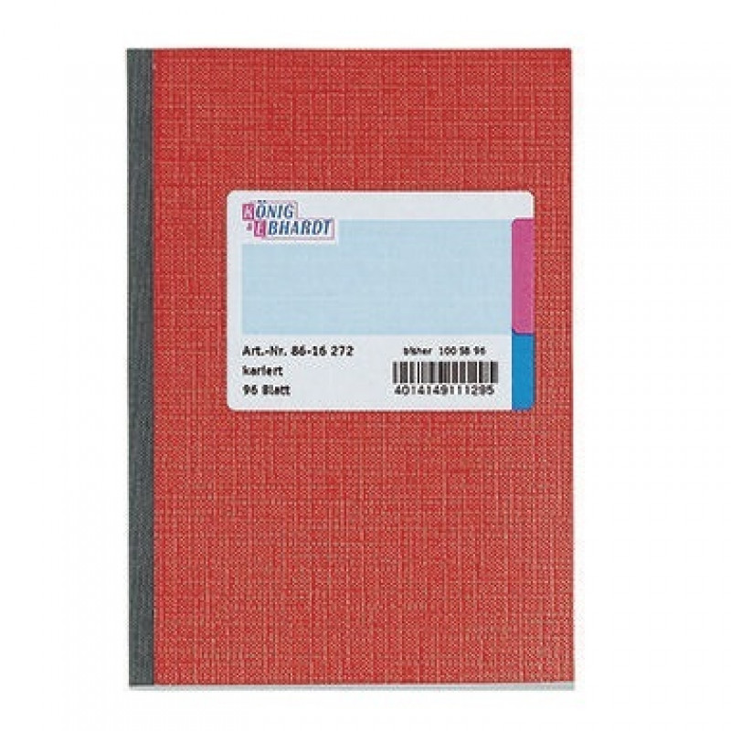 König & Ebhardt Kladde 8615272 DIN A5 kariert 96Blatt rot König & Ebhardt Kladde 8615272 DIN A5 kariert 96Blatt rot