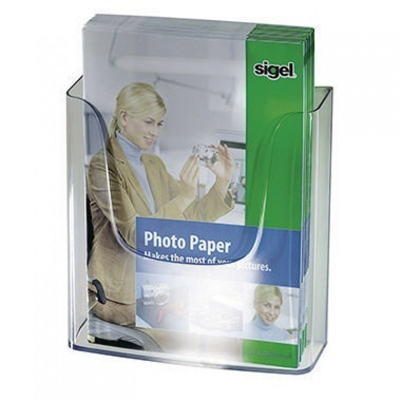 Sigel Wandprospekthalter LH115 für DIN A4 1Fach Acryl glasklar Sigel Wandprospekthalter LH115 für DIN A4 1Fach Acryl glasklar
