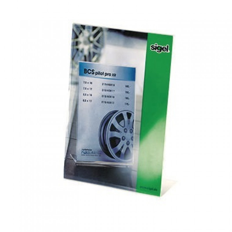 Sigel Tischaufsteller TA210 DIN A4 213x302mm L-Form Arcyl glasklar Sigel Tischaufsteller TA210 DIN A4 213x302mm L-Form Arcyl glasklar