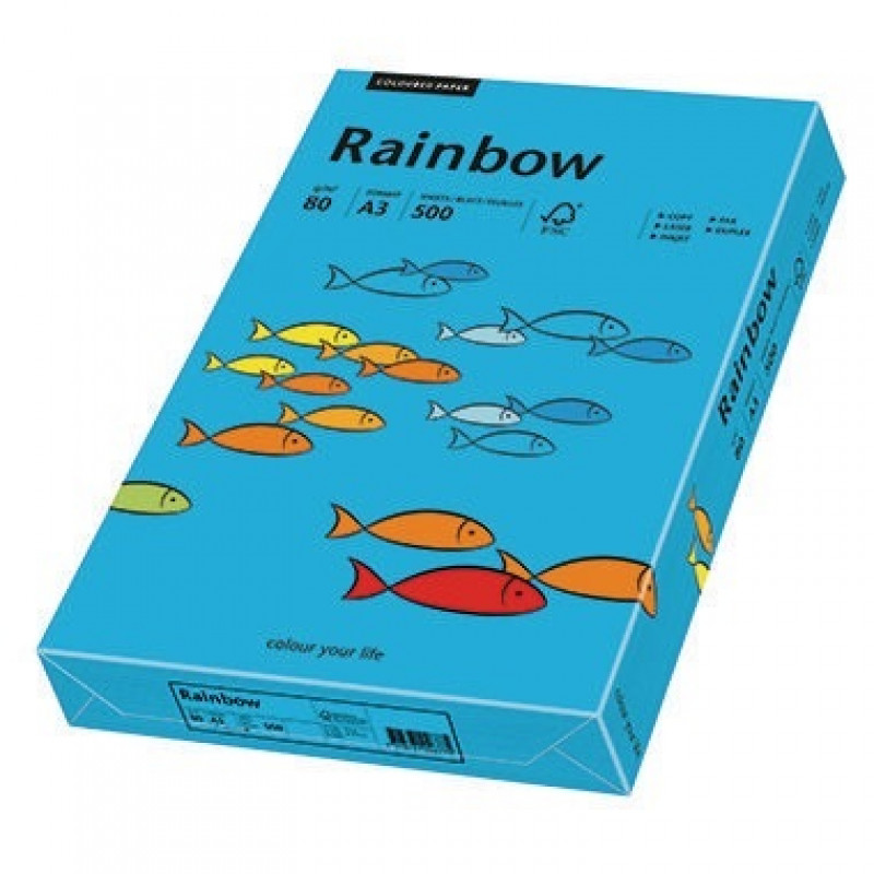Rainbow Kopierpapier 88042742 A3 80g blau 500 Bl./Pack. Rainbow Kopierpapier 88042742 A3 80g blau 500 Bl./Pack.