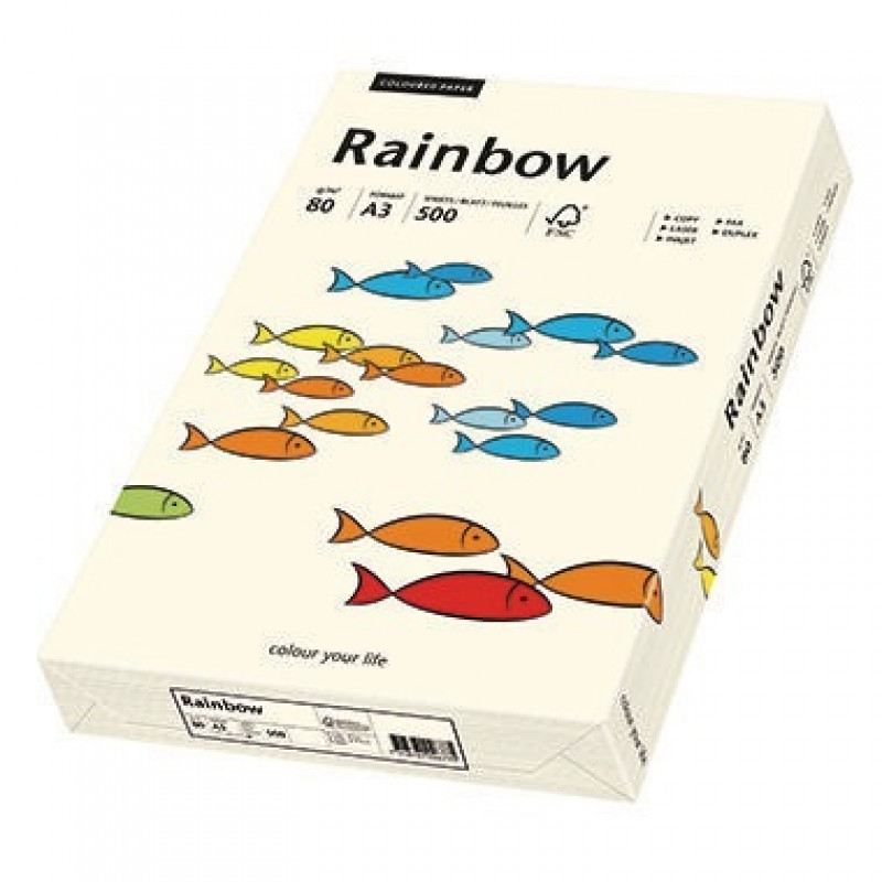 Rainbow Kopierpapier 88042252 A3 80g hellchamois 500 Bl./Pack. Rainbow Kopierpapier 88042252 A3 80g hellchamois 500 Bl./Pack.