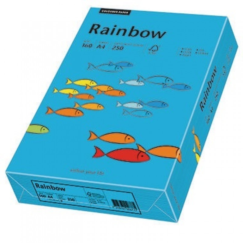 Rainbow Kopierpapier 88042747 A4 160g blau 250 Bl./Pack. Rainbow Kopierpapier 88042747 A4 160g blau 250 Bl./Pack.