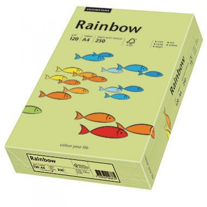 Rainbow Kopierpapier 88042612 A4 120g leuchtendgrün 250 Bl./Pack. Rainbow Kopierpapier 88042612 A4 120g leuchtendgrün 250 Bl./Pack.