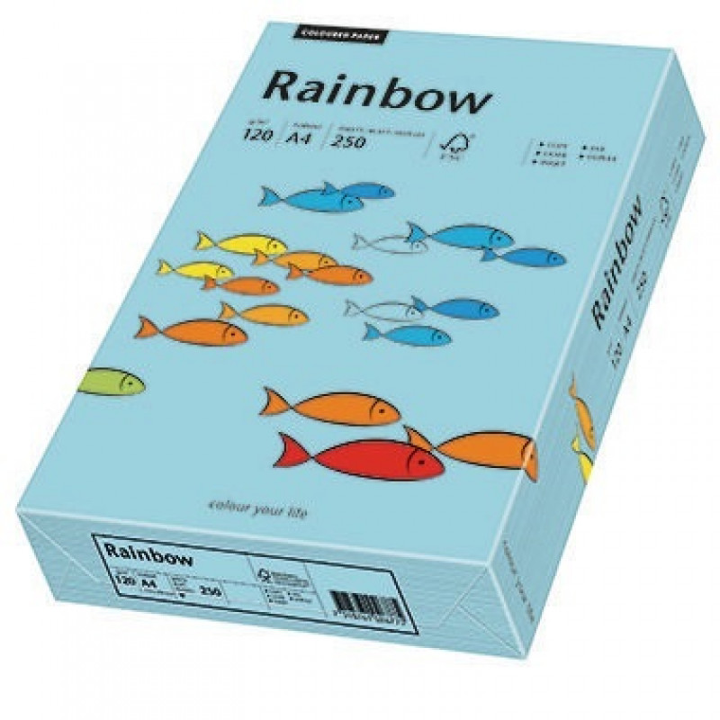 Rainbow Kopierpapier 88042722 A4 120g mittelblau 250 Bl./Pack. Rainbow Kopierpapier 88042722 A4 120g mittelblau 250 Bl./Pack.