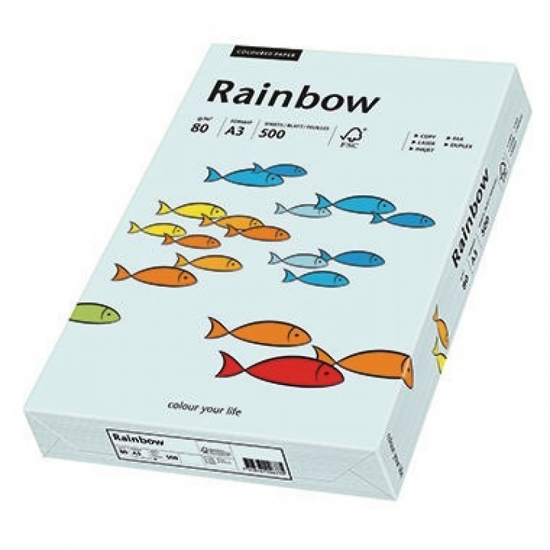 Rainbow Kopierpapier 88042698 A3 80g hellblau 500 Bl./Pack. Rainbow Kopierpapier 88042698 A3 80g hellblau 500 Bl./Pack.