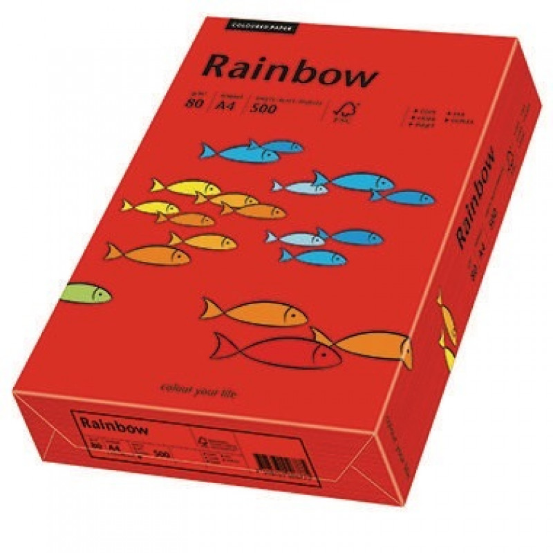 Rainbow Kopierpapier 88042475 A4 80g intensivrot 500 Bl./Pack. Rainbow Kopierpapier 88042475 A4 80g intensivrot 500 Bl./Pack.