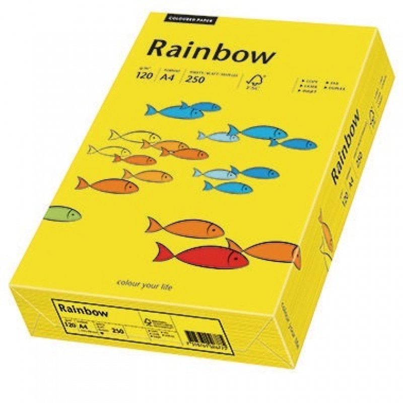 Rainbow Kopierpapier 88042392 A4 120g intensivgelb 250 Bl./Pack. Rainbow Kopierpapier 88042392 A4 120g intensivgelb 250 Bl./Pack.