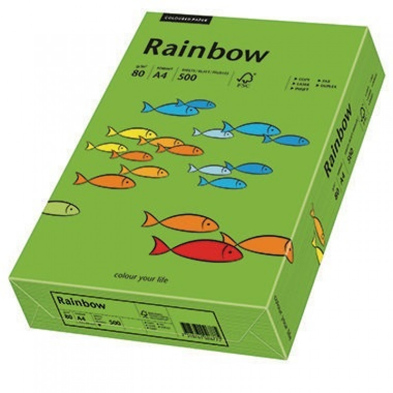 Rainbow Kopierpapier 88042673 A4 80g intensivgrün 500 Bl./Pack. Rainbow Kopierpapier 88042673 A4 80g intensivgrün 500 Bl./Pack.