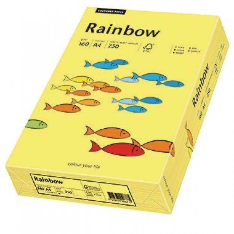 Rainbow Kopierpapier 88042351 A4 160g gelb 250 Bl./Pack. Rainbow Kopierpapier 88042351 A4 160g gelb 250 Bl./Pack.