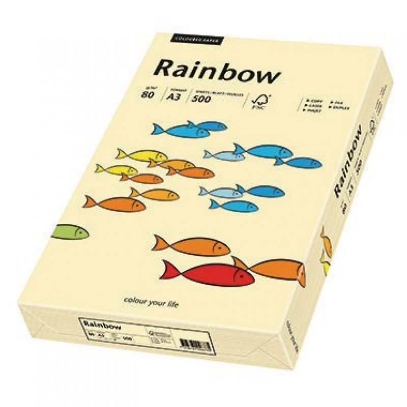 Rainbow Kopierpapier 88042278 A3 80g chamois 500 Bl./Pack. Rainbow Kopierpapier 88042278 A3 80g chamois 500 Bl./Pack.