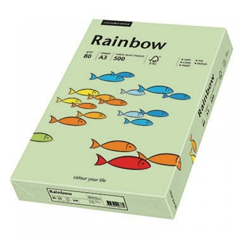 Rainbow Kopierpapier 88042632 A3 80g mittelgrün 500 Bl./Pack. Rainbow Kopierpapier 88042632 A3 80g mittelgrün 500 Bl./Pack.