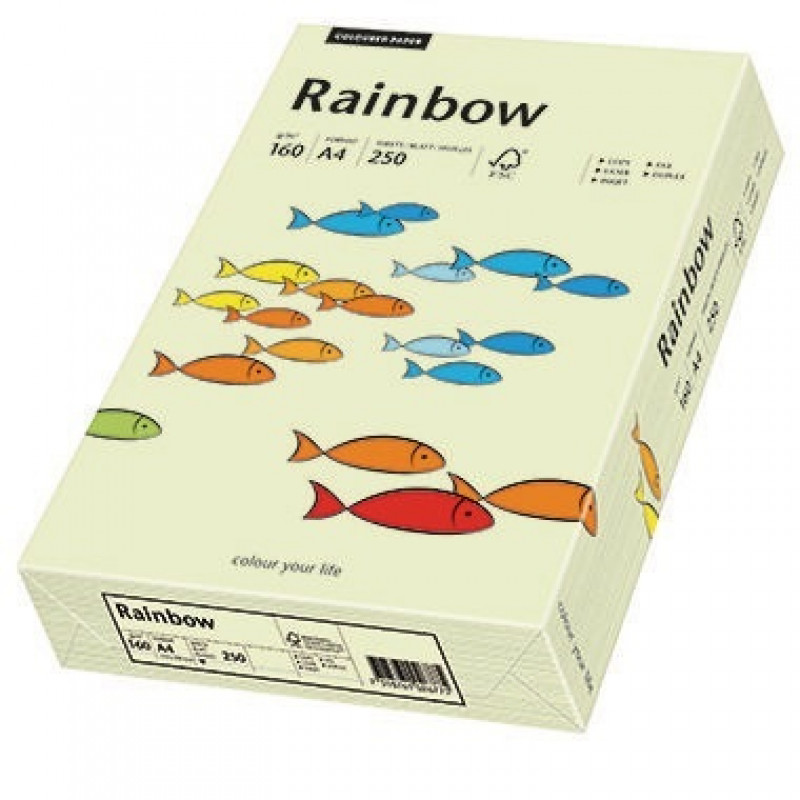 Rainbow Kopierpapier 88042593 A4 160g hellgrün 250 Bl./Pack.