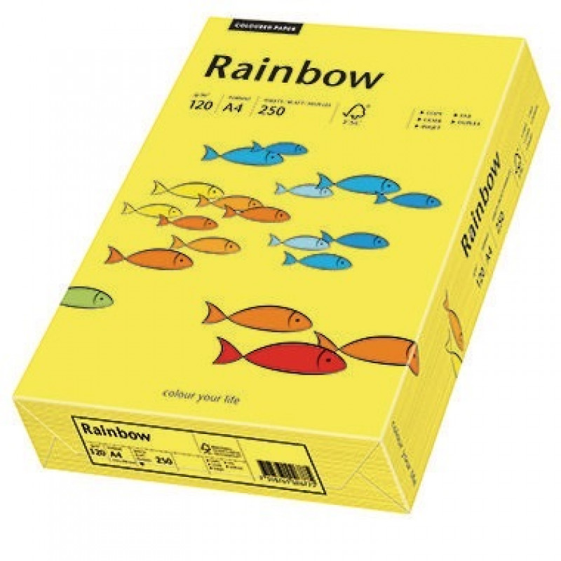 Rainbow Kopierpapier 88042324 A4 120g mittelgelb 250 Bl./Pack. Rainbow Kopierpapier 88042324 A4 120g mittelgelb 250 Bl./Pack.
