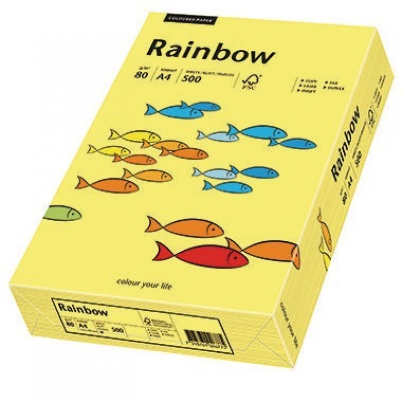 Rainbow Kopierpapier 88042343 A4 80g gelb 500 Bl./Pack. Rainbow Kopierpapier 88042343 A4 80g gelb 500 Bl./Pack.