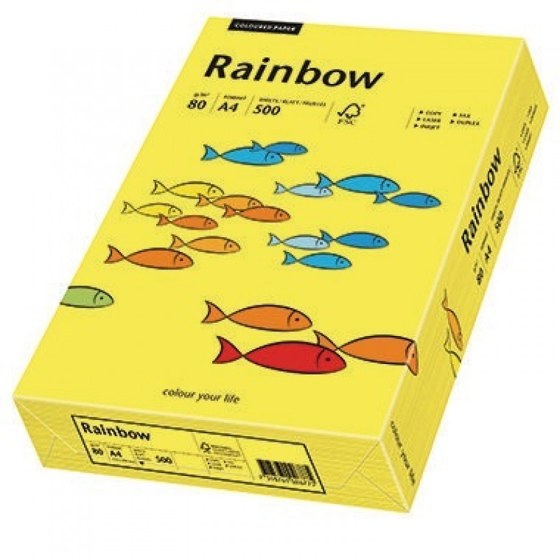 Rainbow Kopierpapier 88042319 A4 80g mittelgelb 500 Bl./Pack. Rainbow Kopierpapier 88042319 A4 80g mittelgelb 500 Bl./Pack.