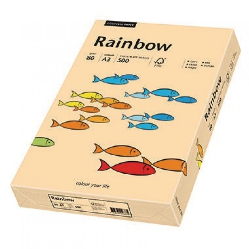 Rainbow Kopierpapier 88042500 A3 80g lachs 500 Bl./Pack. Rainbow Kopierpapier 88042500 A3 80g lachs 500 Bl./Pack.