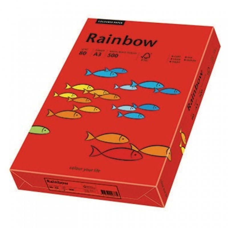Rainbow Kopierpapier 88042478 A3 80g intensivrot 500 Bl./Pack. Rainbow Kopierpapier 88042478 A3 80g intensivrot 500 Bl./Pack.