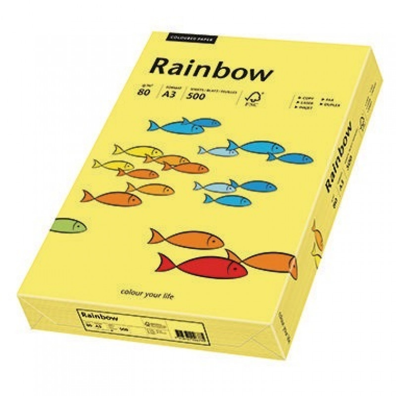 Rainbow Kopierpapier 88042346 A3 80g gelb 500 Bl./Pack. Rainbow Kopierpapier 88042346 A3 80g gelb 500 Bl./Pack.