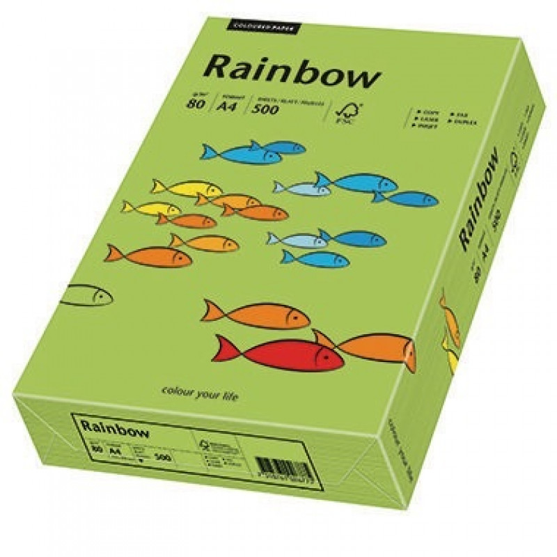 Rainbow Kopierpapier 88042651 A4 80g grün 500 Bl./Pack. Rainbow Kopierpapier 88042651 A4 80g grün 500 Bl./Pack.