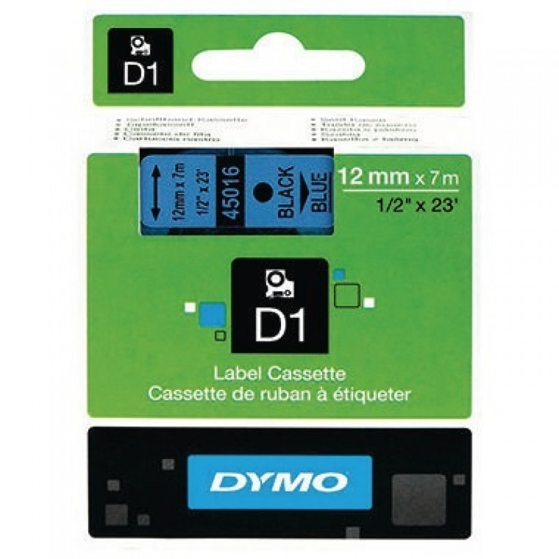 DYMO Schriftbandkassette D1 S0720560 12mmx7m sw auf bl