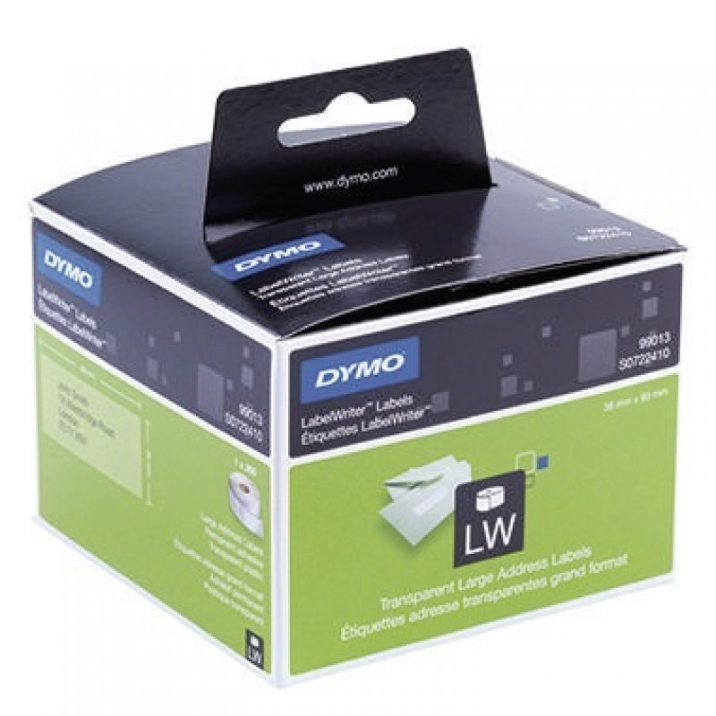 DYMO Adressetikett S0722410 36x89mm transparent 260 St./Rl.