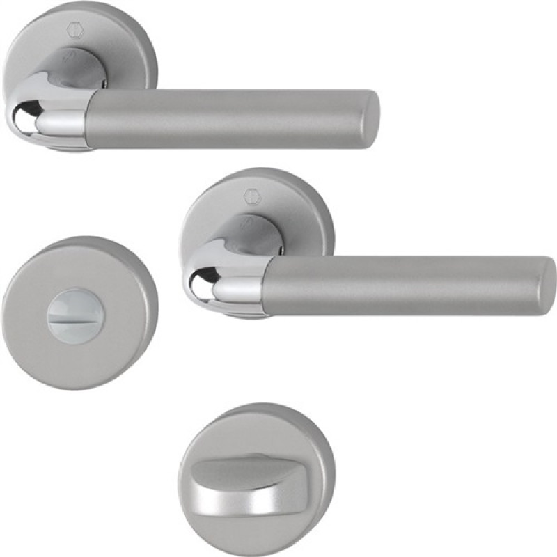 Rosettengrt.Bremen 1505/42KV/42KVS Alu.F49/F9-2 rd.SK/OL DIN L/R D/D HOPPE Rosettengrt.Bremen 1505/42KV/42KVS Alu.F49/F9-2 rd.SK/OL DIN L/R D/D HOPPE