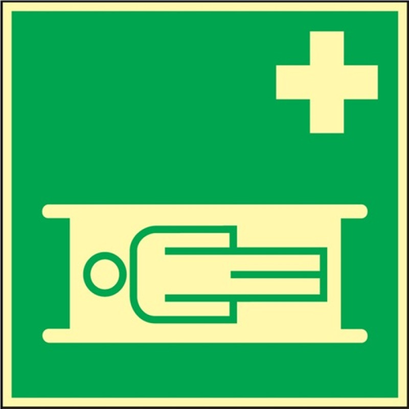 Rettungszeichen BGV A8 L148xB148mm Krankentrage Ku. Rettungszeichen BGV A8 L148xB148mm Krankentrage Ku.