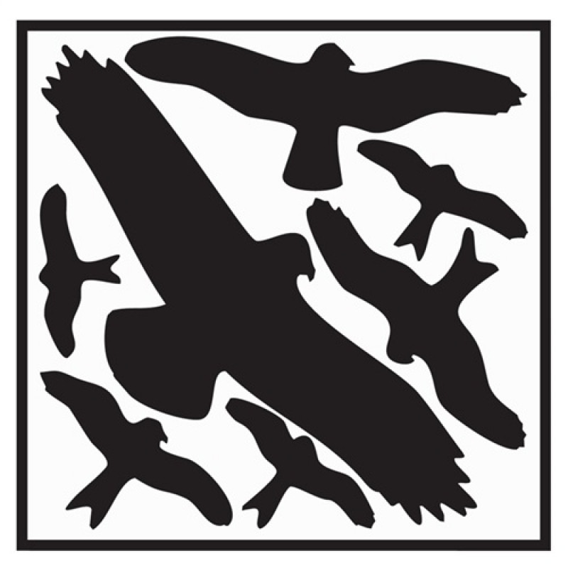 Aufkleber L290xB320 mm Vogelschutzset,Vogelsymbole Folie selbstkl. Aufkleber L290xB320 mm Vogelschutzset,Vogelsymbole Folie selbstkl.