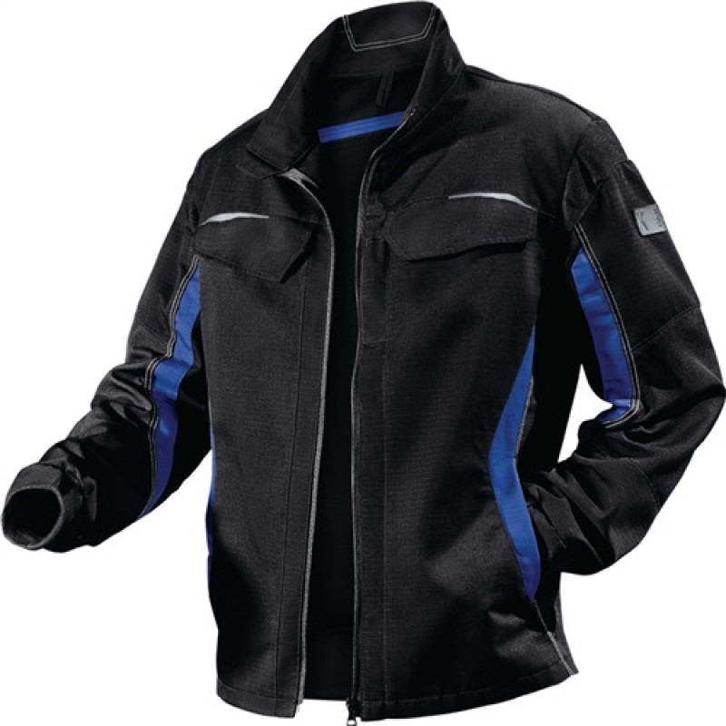 Jacke 1324 Gr.52 schwarz/kornblumenblau 65%PES/35%CO Jacke 1324 Gr.52 schwarz/kornblumenblau 65%PES/35%CO