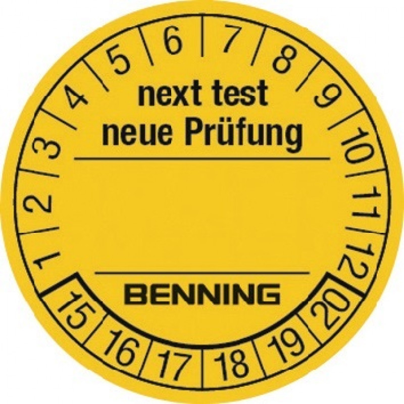 Prüfplaketten D.30mm RL 300St. BENNING Prüfplaketten D.30mm RL 300St. BENNING