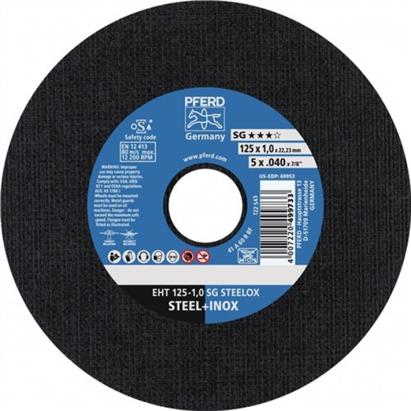 Trennscheibe SG STEELOX D230x2,5mm ger.INOX Bohr.22,23mm PFERD Trennscheibe SG STEELOX D230x2,5mm ger.INOX Bohr.22,23mm PFERD