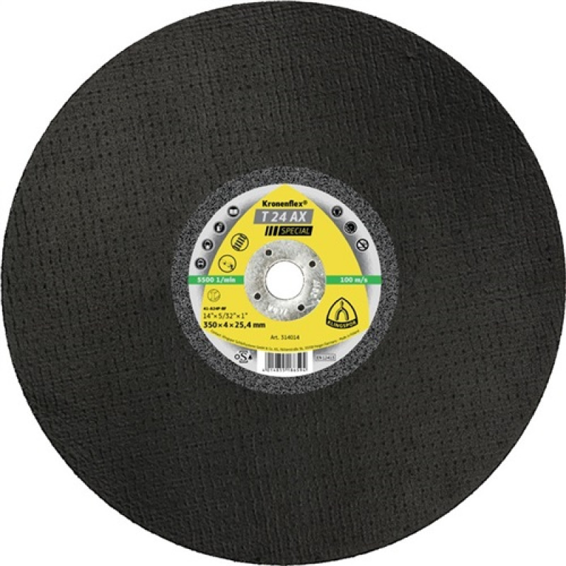 Trennscheibe T 24 AX Special D350x4mm ger.Bohrung 22,23mm KLINGSPOR Trennscheibe T 24 AX Special D350x4mm ger.Bohrung 22,23mm KLINGSPOR