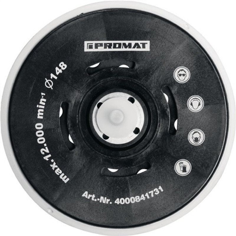 Stützteller Multihole D.150mm 5/16Zoll u.M8 kletthaftend PROMAT