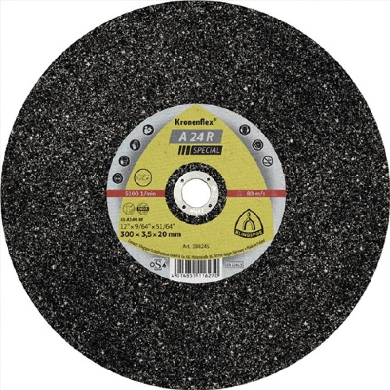 Trennscheibe A 24 R Special D350x4mm ger.STA Bohr.20mm KLINGSPOR Trennscheibe A 24 R Special D350x4mm ger.STA Bohr.20mm KLINGSPOR