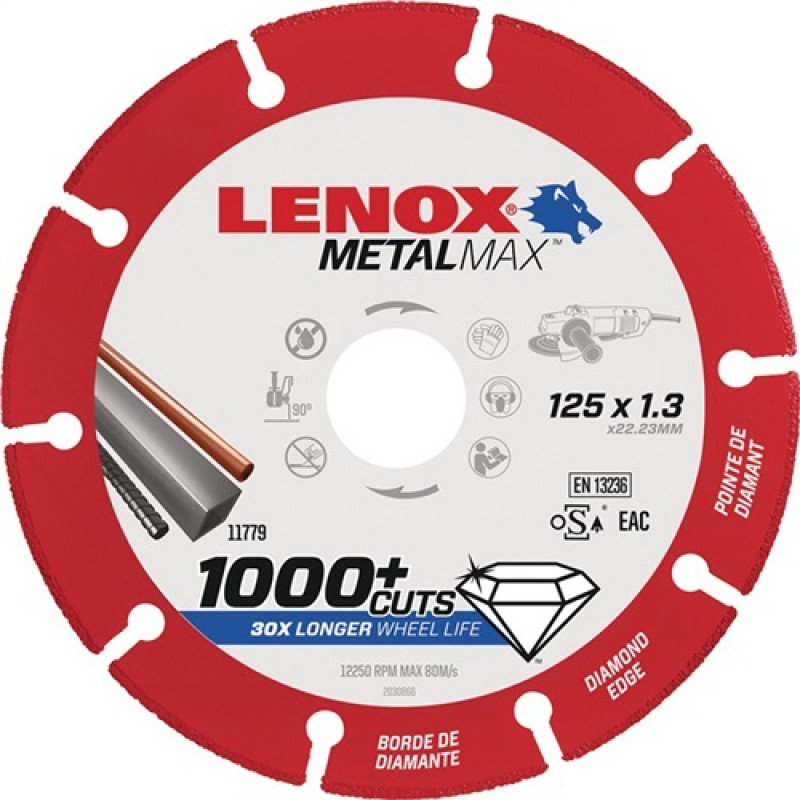 Diamanttrennscheibe Metal Max D.125mm Bohr.22,23mm STA LENOX Diamanttrennscheibe Metal Max D.125mm Bohr.22,23mm STA LENOX